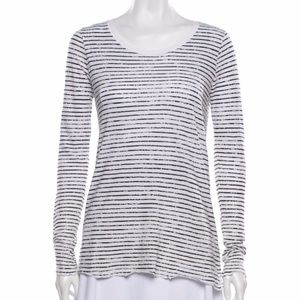ATM Anthony Thomas Melillo Striped Crewneck Top